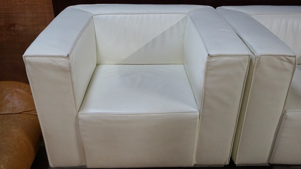 カッシーナ シングルソファ 染め直し リカラー施工