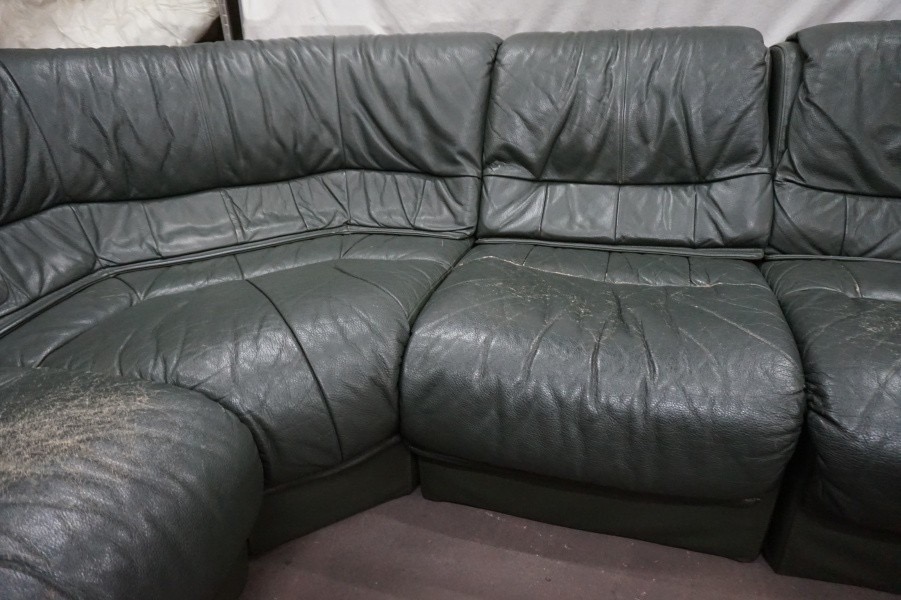 コーナーソファ 染め直し リカラー施工